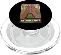 Redwoods Humor Humboldt County Northern California PopSockets PopGrip for MagSafe