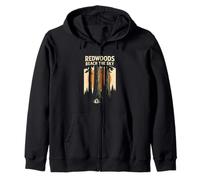 Redwoods Reach The Sky Shirt Retro California Forest Hiking Zip Hoodie