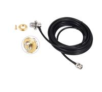 RedYutou BNC Male to UHF Female S0239 Right Angle Cable RG58 16 feet with NMO Conversion Adapter for Two-Way CB Mobile Radio, Radio Antenna