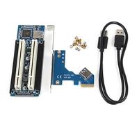 Reeatel 1 Piece PCI-E to PCI Adapter Card PCIE to 2 PCI Slot Support Capture Card Sound Card Parallel Port Card
