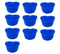 Reeatel 10 Pieces of Birdcage Cup Hanging Feeder Cage Chicken Water Cup Pet Bowl with Hook Big
