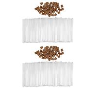 Reeatel 100Pcs Laboratory Plastic Test Tube 15Ml with Cork 15X150mm Laboratory School Education Supplies