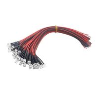 Reeatel 100pcs Lot 20cm Pre Wired 5mm LED Light Lamp Bulb Prewired Emitting Diodes for DIY Home Decoration DC3.7V-12V E