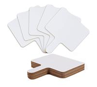 Reeatel 10Pcs 9.6X8Inch Dry Erase Answers Paddle, Handhold Wooden White Board Double Sided Dry Erase Answer Board