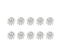 Reeatel 10PCS PCB 9Pin Ceramic B9A Vacuum Tube Socket Audio HiFi DIY Amps for 12AX7 12AU7 12AT7 ECC81 ECC82 ECC83 Silver-Plated