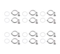 Reeatel 12Pcs Tri-Clamp Steel Single Pin Heavy Duty Tri Clamp with Wing Nut for Ferrule TC with Silicone Gasket 2 Inch