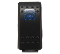 Reeatel 12v 20 Amp Waterproof Blue LED On/off Boat Marine SPST 3P Rocker Switch with Light