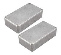 Reeatel 2 Pc Guitar Effects Pedal Aluminum Stomp Box Enclosure for DIY Guitar Pedal Kit 1590B