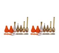 Reeatel 22Pcs Glue Copper Nozzle Small-Bore Long Short Large Diameter Hot Melt Glue Accessories