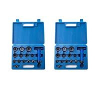 Reeatel 28Pcs Hollow Punch Set DIY Leather Craft Belt Punching Tool with Plastic Box DIY Leather Craft Household Tool 5mm-35mm