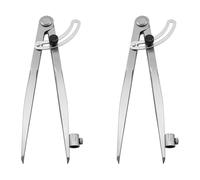 Reeatel 2pcs 8 Inch Compass 200mm Wing Divider Scribe Tool with Pencil Holder for Geometry, Wood, Metal and Leather