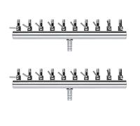 Reeatel 2X 10Way Air Splitter Valve Aquarium Fish Tank Air Pump Splitter Distributor Pump Valve Tap Lever Control Valve