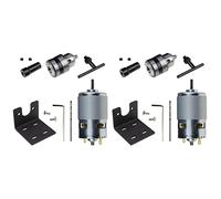 Reeatel 2X 775 Motor 10000Rpm DC 12V Lathe 775 Motor with Mini Hand Drill Chuck and Milling Machine Mounting Bracket