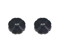 Reeatel 2X Bicycle Fork Cover Cap Aluminum Alloy Air Fork Nozzle Cover Shock Absorption Front Fork Gas Caps Cover,Black