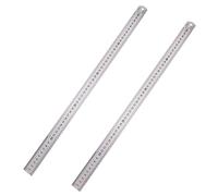 Reeatel 2X Groove Right Stainless Steel Metric Ruler 50 cm Stainless Metric Ruler
