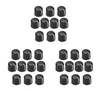Reeatel 30Pcs Potentiometer Control Knobs for Electric Guitar Volume Tone Knobs Black D Type 6mm