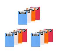 Reeatel 4inch X 6inch Mini Clipboard, 12Pcs Small Clipboards, Clip Board Notepads Clipboard, Memo Size Pocket Plastic Clipboard
