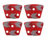 Reeatel 4X 30 Grit Metal Bond Scraper Trapezoid Floor Grinding Pad Disc for Removing Adhesives Spots Joints
