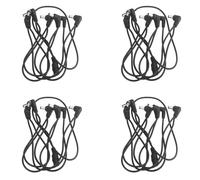 Reeatel 4X 6 Ways Electrode Daisy Chain Harness Cable Copper Wire for Guitar Effects Power Supply Adapter Splitter Black