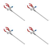 Reeatel 4X Clamp 28cm 3 Prong Finger Style Rubber-Coated Head Laboratory Clamp Multifunctional Condenser Beaker Extension Clamp