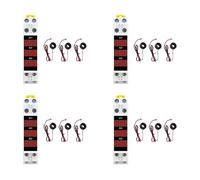 Reeatel 4X Din Rail Mount 3 Phase Ampere Meter Mini Modular Current Meter Gauge Indicator LED Digital Display Detector Ammeter