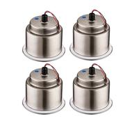 Reeatel 4X Led Light Drink Holder Led Recessed Stainless Steel Cup Drink Holder Cup Shape for Car Marine Boat