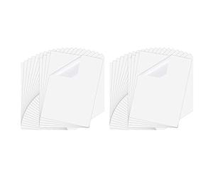 Reeatel 50 Sheets 8.3X11.6 Inch Inkjet Sticker Paper, Printable Transparency Film Quick Dry Paper Label for Inkjet Printers