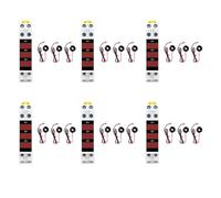 Reeatel 6X Din Rail Mount 3 Phase Ampere Meter Mini Modular Current Meter Gauge Indicator LED Digital Display Detector Ammeter