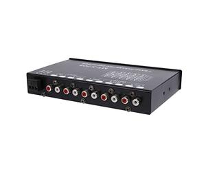 Reeatel 7-Band Car Audio Equalizer, Adjustable 7 Bands EQ Car Amplifier Graphic Equalizer with CD/AUX Input Select Switch,Black