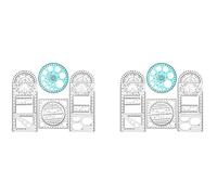 Reeatel 8 Pcs Multifunctional Geometric Ruler Drawing Tools Plastic Ruler Set Mathematics Measuring Circle Drawing Rulers