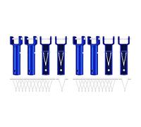 Reeatel 8Pcs Swimming Pool Vacuum Head Handles Pool Cleaning Tool Replacement Accessories with 24Pcs V-Shaped Clip