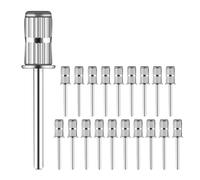 Reeatel Mandrel Nail Drill Bit Set, 20 Pcs 3/32 Inch Sanding Bits for Nail Drill, Replacement Sanding Band Shaft