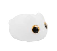 Reeatel Orange Eyes Cat Silicone Night Light USB Rechargeable Desk Bedside Sleep Night Lamp Pet Birthday Gift Night Light