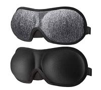 REEBENT 3D Eye mask for Sleeping,Machine Washable, Sleep Mask for Women, Blinder Blindfold Airplane(Black+Gray)