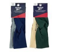 Reebok 2pk Interior Grip Headwraps - 4pc Headwraps Secure, Damage-Free Hold, Coordinating Colors | Quality Gym Hair Accessories for Active Comfort