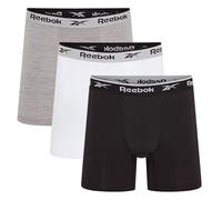 Reebok Mens Ainslie Performance Three Pack Medium Trunks Black/Grey Marl/White XL
