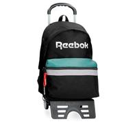 Reebok Andover School Backpack with Trolley, Black, 31 x 44 x 17.5 cm, 23.87 L, Polyester by Joumma Bags
