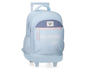 Reebok Andrew Backpack, Compact, 2 Wheels, Blue, 32 x 43 x 21 cm, 28.9 L, Polyester by Joumma Bags