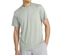 Reebok Apparel Mens Dash Short Sleeve Crewneck T-Shirt, Standard Fit, Breathable Stretch Fabric, Iceberg Green Heather, Large