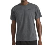 Reebok Apparel Men's Embroidery Short Sleeve Crewneck T-Shirt, Standard Fit, Lightweight Cotton-Poly Fabric, Charcoal Heather, S