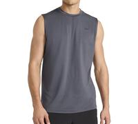 Reebok Apparel Men's Gains Muscle Performance Crewneck Tank Top, Ebony Heather, Large