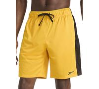 Reebok Apparel Mens Hoopwear Mesh 9” Short, Electric Amber, Large