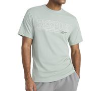 Reebok Apparel Men's Intersect Short Sleeve T-Shirt, Standard Fit, Soft Lightweight Cotton-Poly Fabric, Iceberg Green, Large