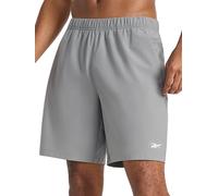 Reebok Apparel Men's Jumpstart 8” Short, Standard Fit, Lightweight Poly Fabric, Grey, Small