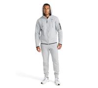 Reebok Apparel Mens Quantum Set, Standard Fit, Heavyweight Stretch Cotton-poly Fabric, Grey Heather, Large