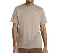 Reebok Apparel Mens Strike Short Sleeve Crewneck T-Shirt, Standard Fit, Lightweight Stretch Poly Jersey Fabric, Gritty Grey Heather, Large