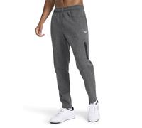 Reebok Apparel Men's Tremont Pant, Standard Fit with Open Bottom, 30” Inseam, Midweight Cotton-Poly Fleece Fabric Sweatpants, Charcoal Heather, Large