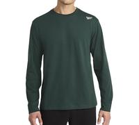 Reebok Apparel Men's Volt Long Sleeve Crewneck T-Shirt, Standard Fit, Lightweight Cotton-Poly Jersey Fabric, Pine Grove, Large