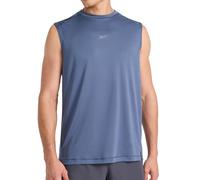 Reebok Apparel Men's Warm-up Solid Muscle Performance Crewneck Tank Top, Washed Indigo, XL
