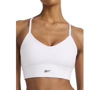 Reebok Apparel Women's Id Train Tri Back Bra, Slim Fit, Lightweight Stretch Poly Motion Interlock Fabric, Moisture-Wicking, White, M